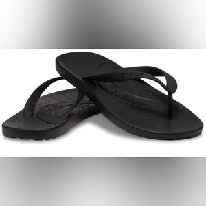 NWT Crocs Flip 210089-001 Black Sandal Women 9/Mens 7
